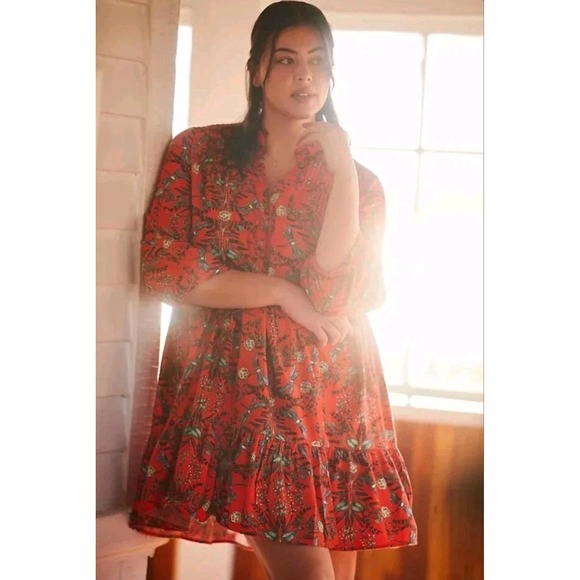 Anthropologie Kelly Louise Judd Flannel Whimsical Flannel Sleep Mini Dress Small - Picture 3 of 7